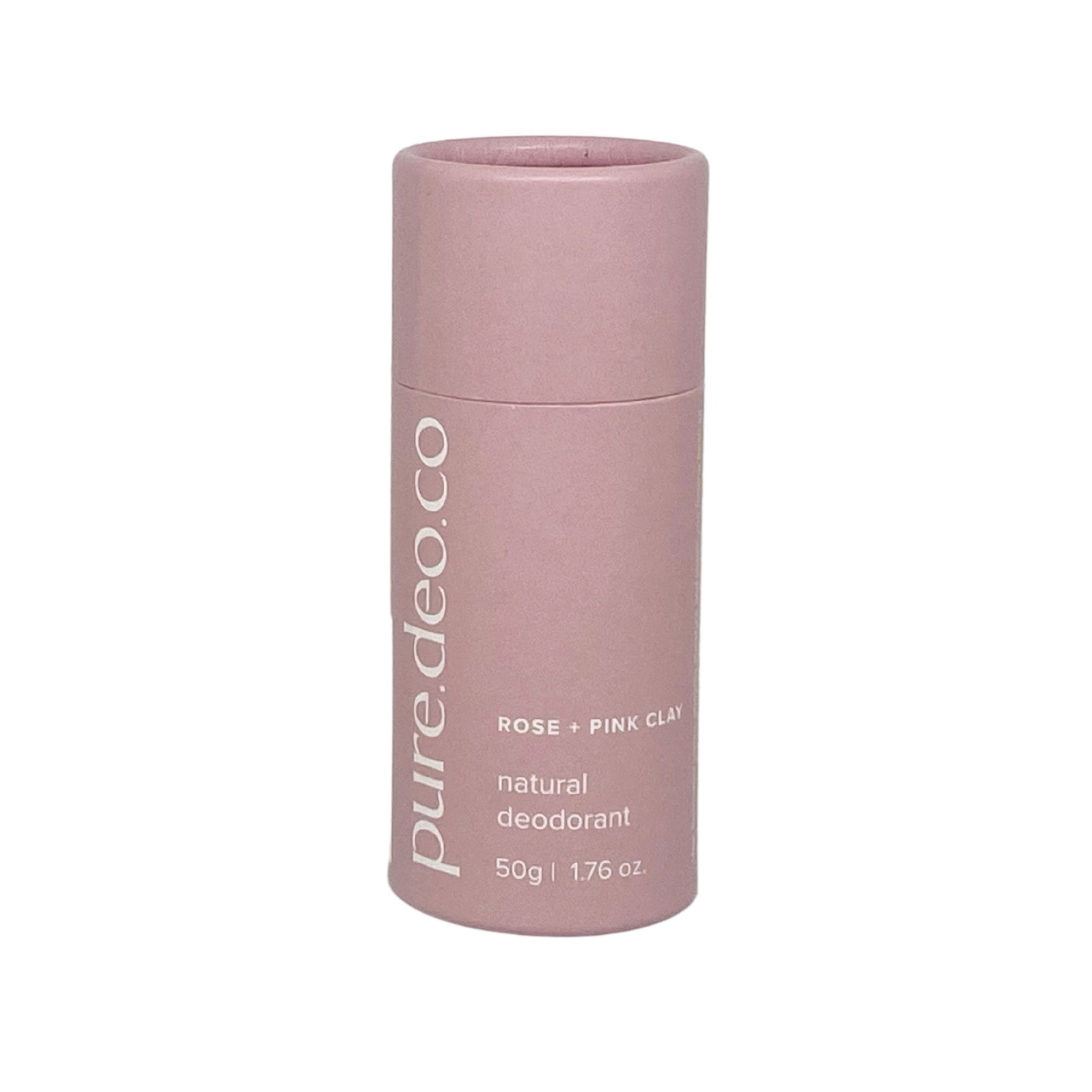 Natural Deodorant - Rose With Pink Clay - Original Formula